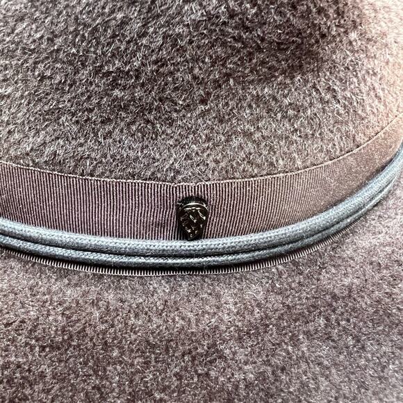 NWT Helen Kaminski Brown/Black Chesterfield/Charcoal Fedora Hat - Picture 6 of 9